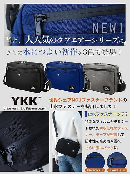 【タフエアーYKK止水モデル】 ショルダーバッグ メンズ レディース 撥水 軽量 【デイリーユーズの決定版】